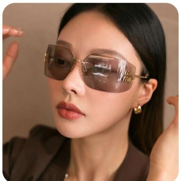 ✨ NEW MIU MIU MU54YS Gold & Lavender Sunglasses ✨ Full Set · Authentic Luxury main image 6